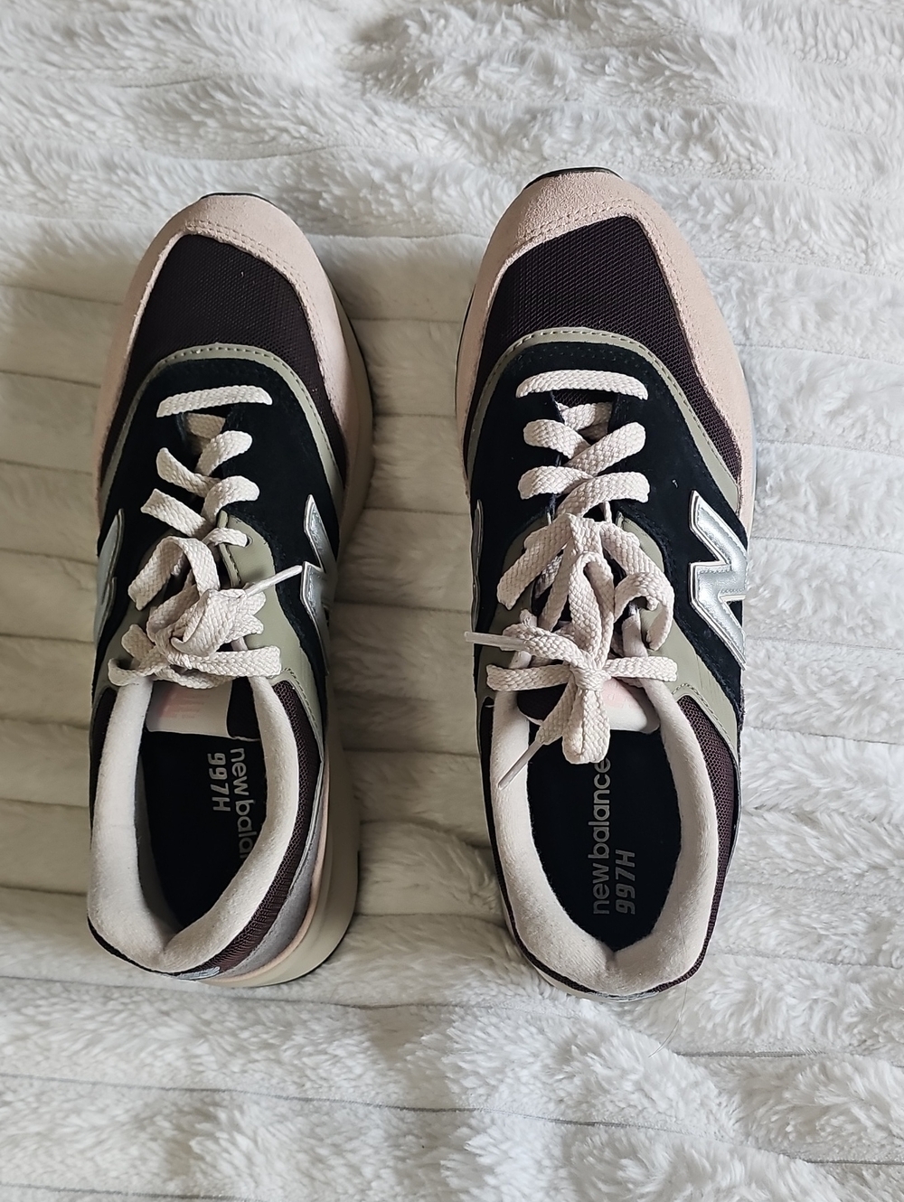 New Balance Women's 997H Pink, Black & Silver Sneakers